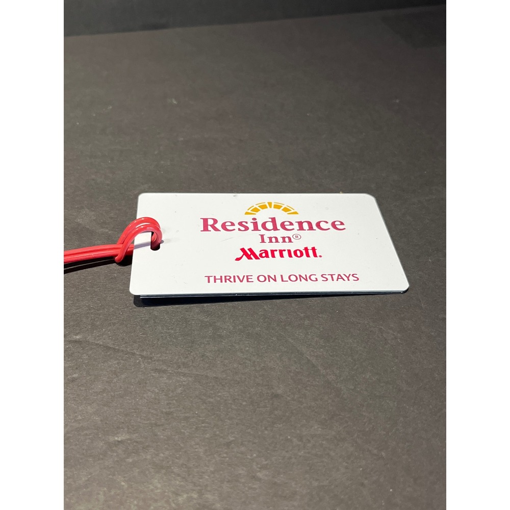 Residence Inn Marriott Luggage Tag White Red Travel Bag ID Name Label Logo
